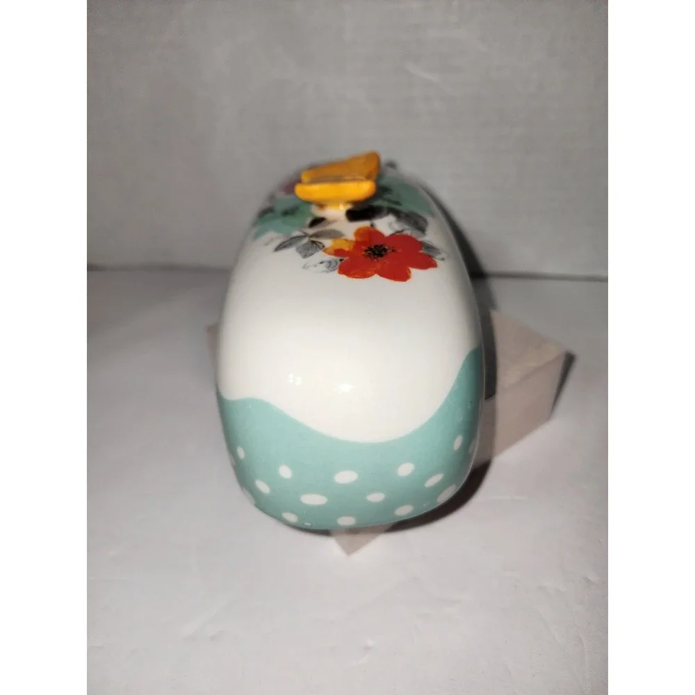 Pioneer Woman Flea Market Butterfly‎ Covered Butter Dish Floral Chic
